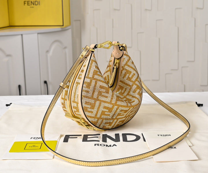 Opulent Monogram Moon Bag