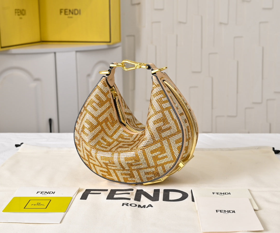 Opulent Monogram Moon Bag