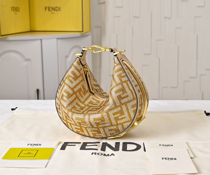 Opulent Monogram Moon Bag
