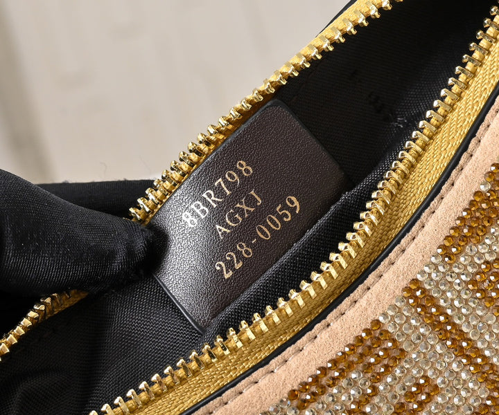 Opulent Monogram Moon Bag
