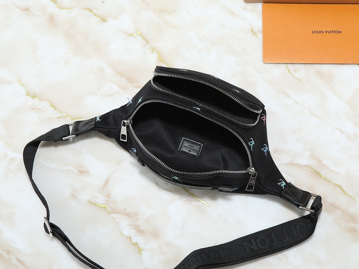 Multicolor Monogram Print Belt Bag