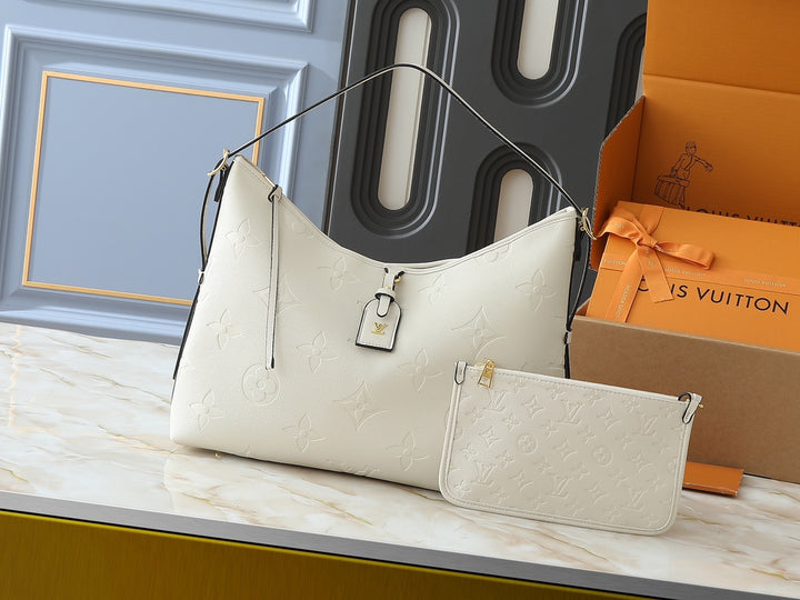 4 Color Emblem Embossed Shoulder Bag Set