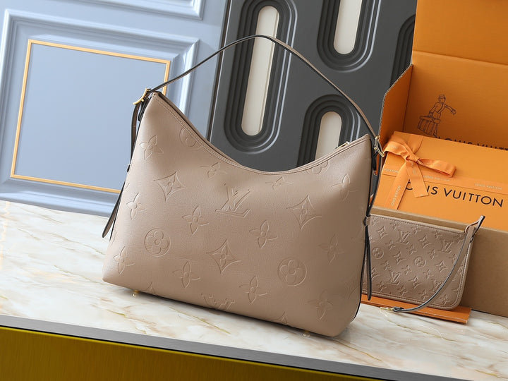 4 Color Emblem Embossed Shoulder Bag Set