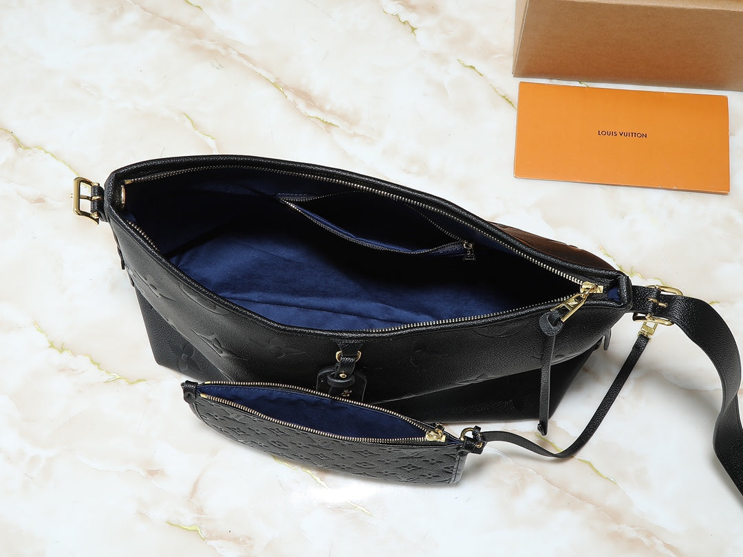 4 Color Emblem Embossed Shoulder Bag Set