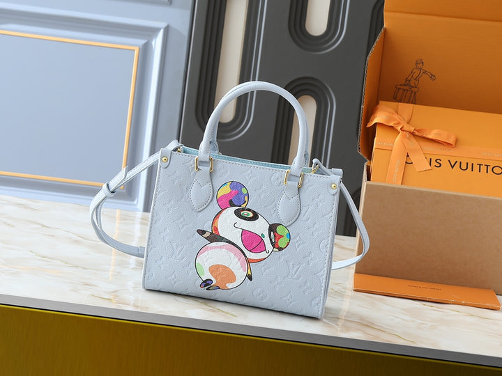 Pastel Blue Cartoon Embellished Tote