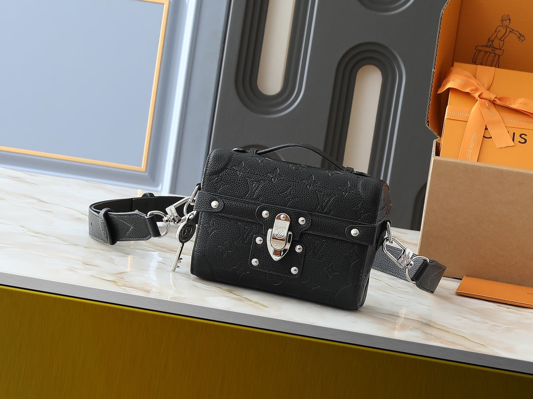 6 Color Monogram Print Trunk Crossbody Bag