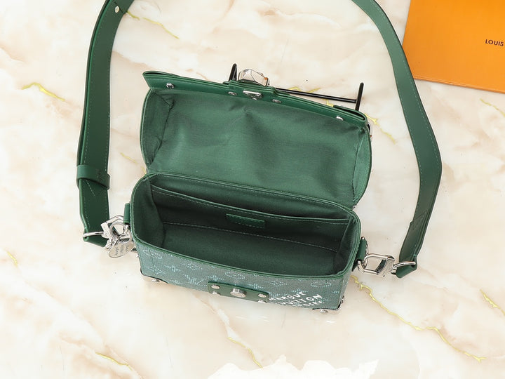 6 Color Monogram Print Trunk Crossbody Bag