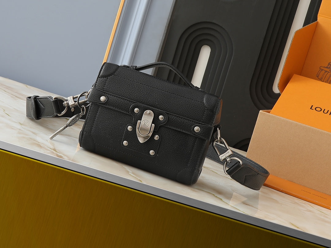 6 Color Monogram Print Trunk Crossbody Bag