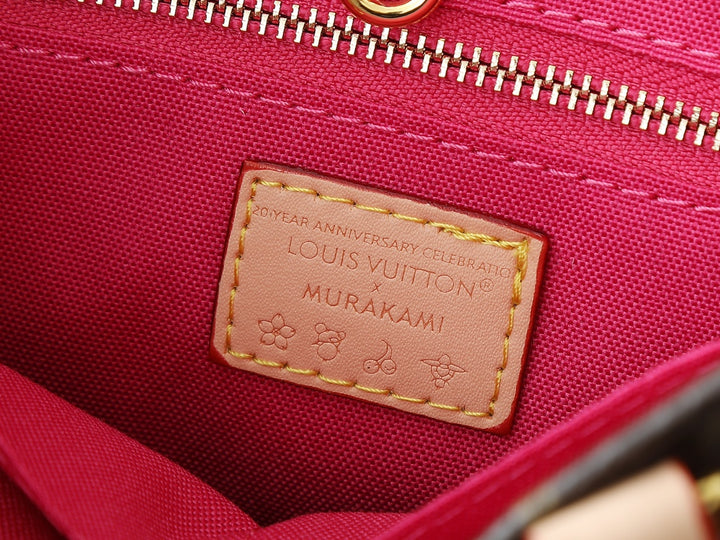 2 Size Floral Embellished Monogram Tote
