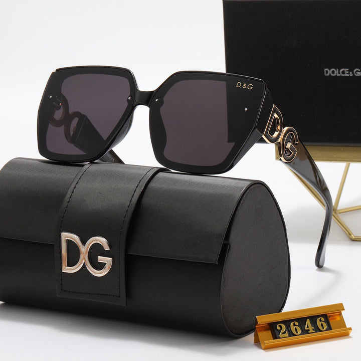5 colors fashionable DG letter temple sunglasses