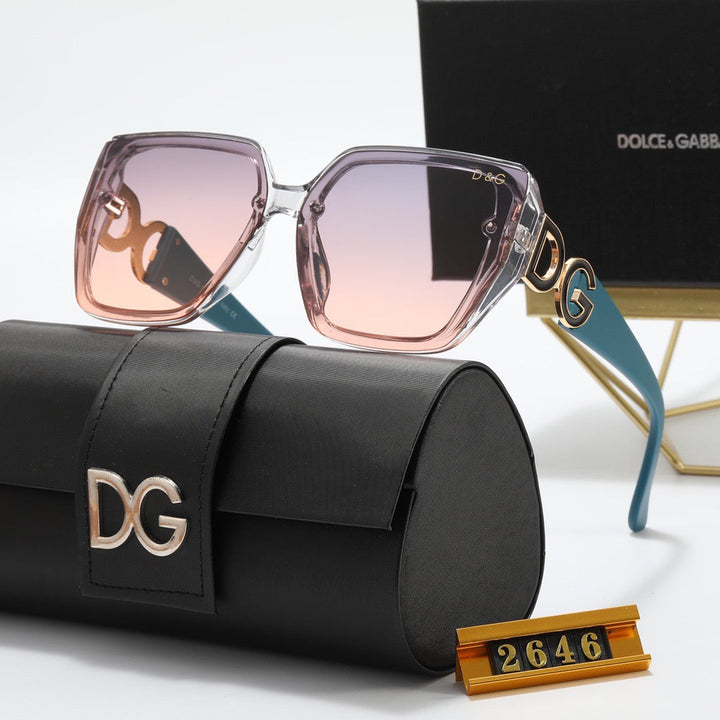 5 colors fashionable DG letter temple sunglasses