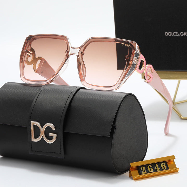 5 colors fashionable DG letter temple sunglasses