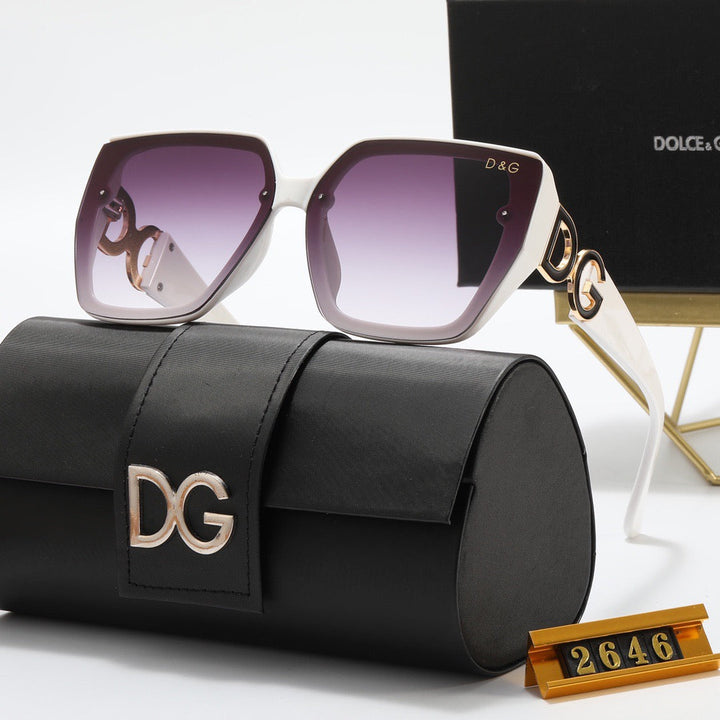 5 colors fashionable DG letter temple sunglasses