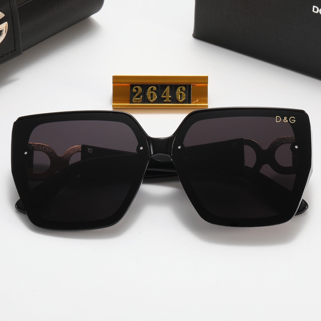 5 colors fashionable DG letter temple sunglasses