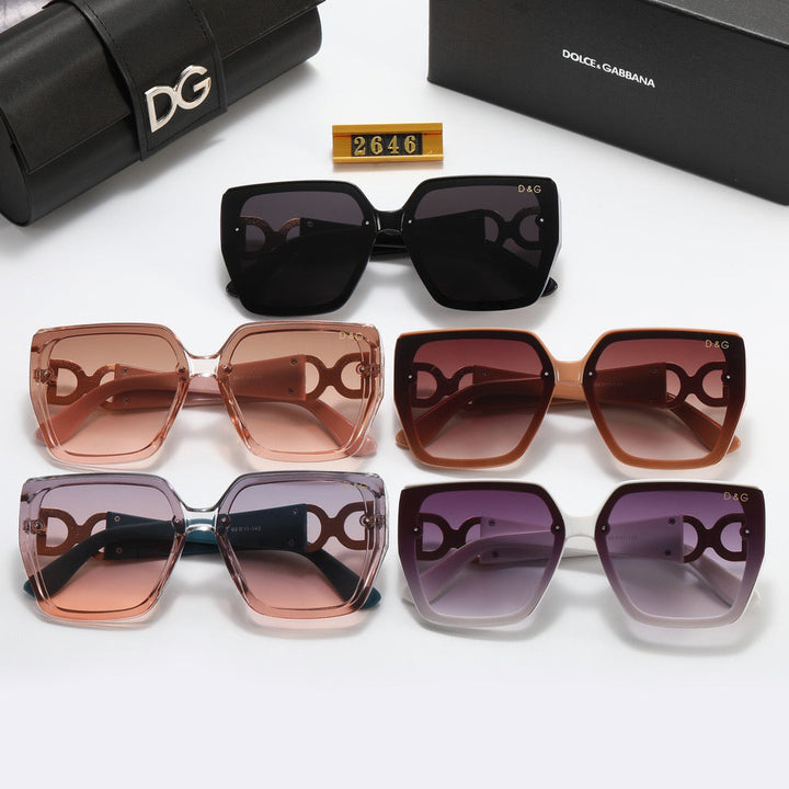 5 colors fashionable DG letter temple sunglasses