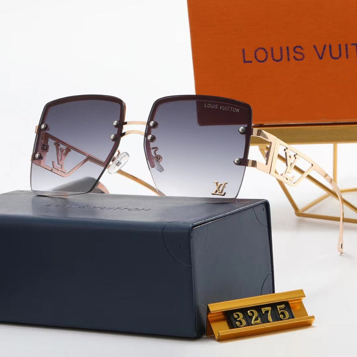 5 colors four-leaf clover letter temple sunglasses