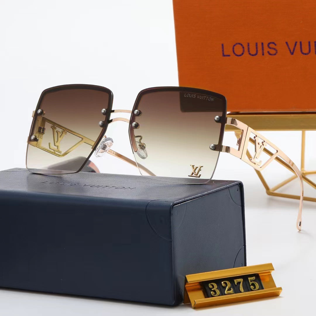 5 colors four-leaf clover letter temple sunglasses