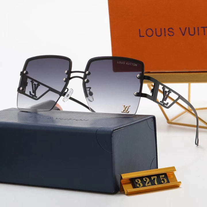 5 colors four-leaf clover letter temple sunglasses