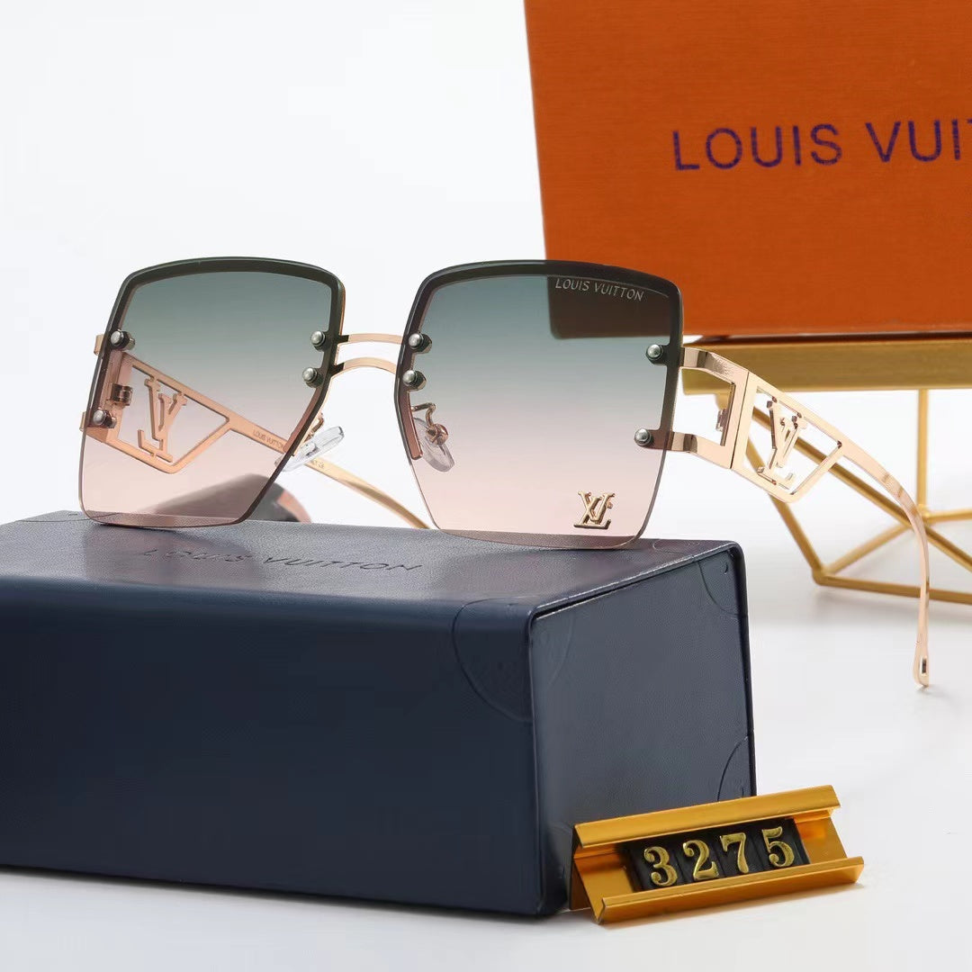 5 colors four-leaf clover letter temple sunglasses