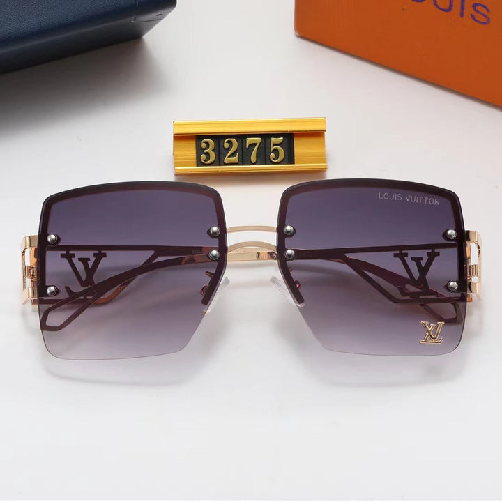 5 colors four-leaf clover letter temple sunglasses