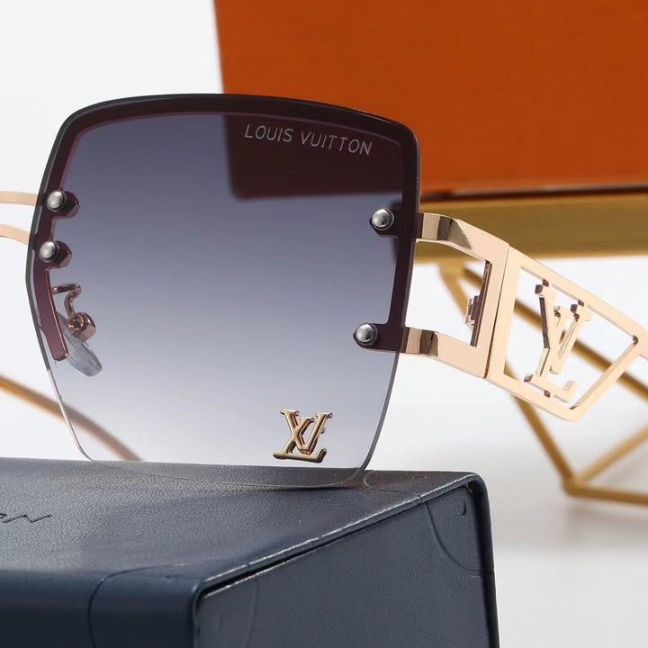 5 colors four-leaf clover letter temple sunglasses