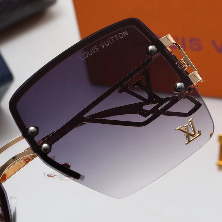 5 colors four-leaf clover letter temple sunglasses