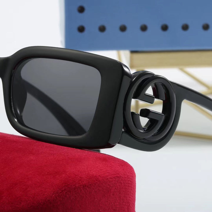 4-color fashionable GG printed temple polarized sunglasses