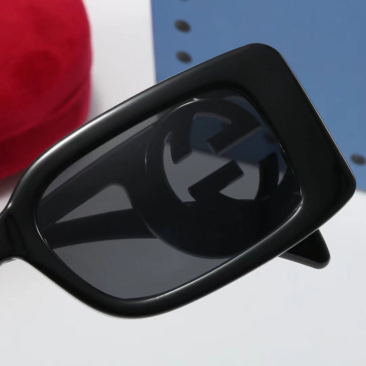 4-color fashionable GG printed temple polarized sunglasses