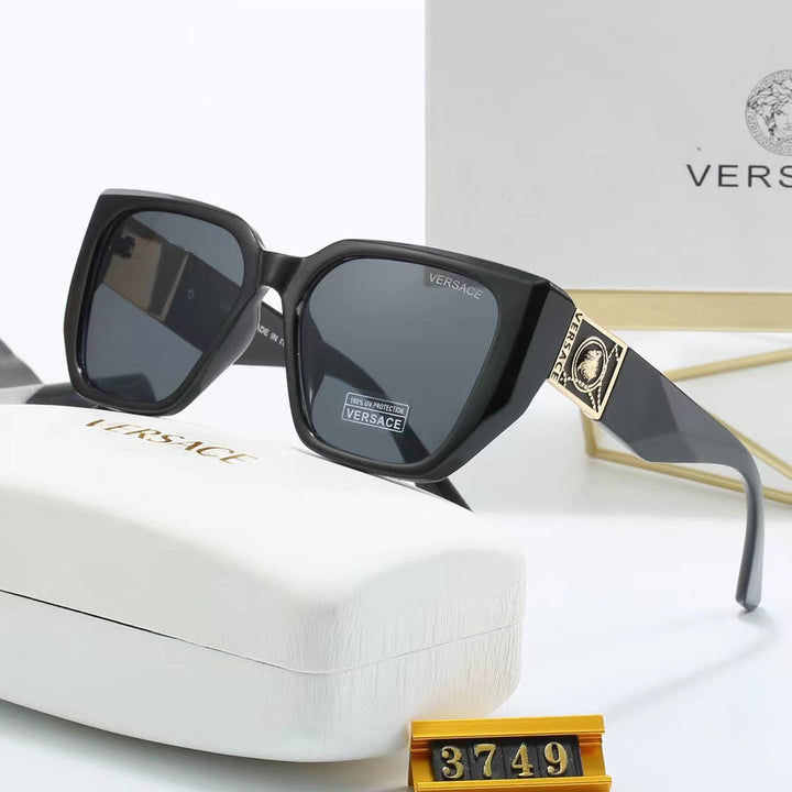 8-color fashionable VE letter temple polarized sunglasses