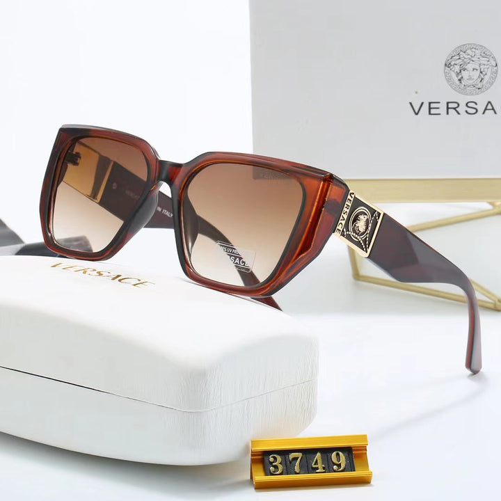 8-color fashionable VE letter temple polarized sunglasses