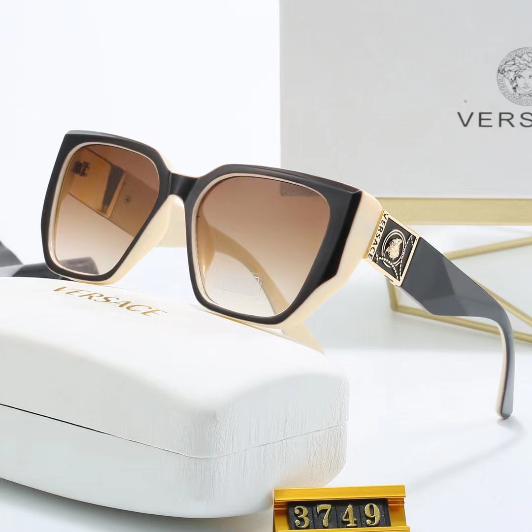 8-color fashionable VE letter temple polarized sunglasses