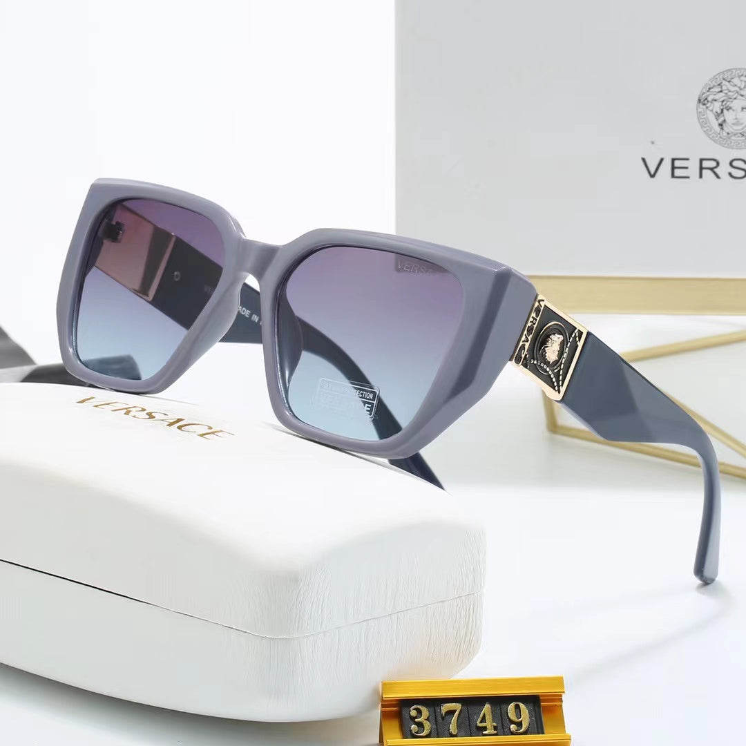 8-color fashionable VE letter temple polarized sunglasses