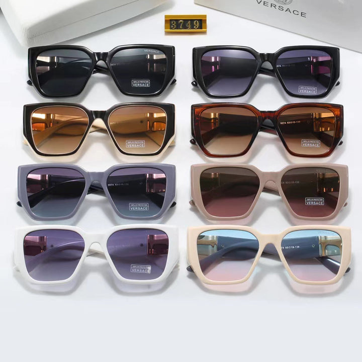 8-color fashionable VE letter temple polarized sunglasses