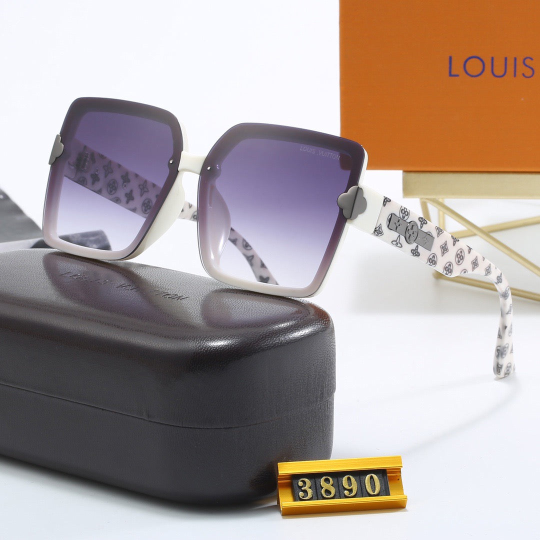 4-color fashionable four-leaf clover letter sunglasses