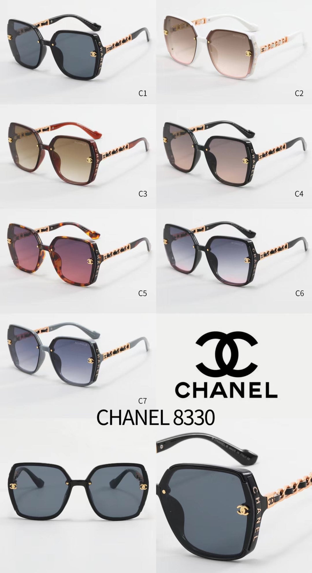 8 Colors Blackout Sunglasses