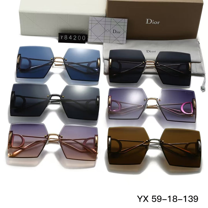 6 Colors Square shaped Rimless Sunglasses