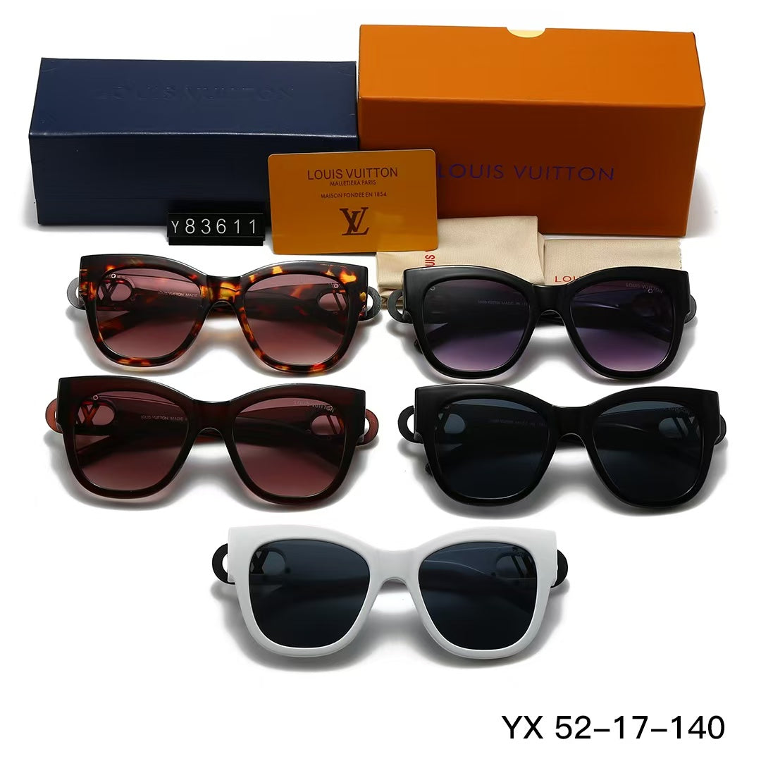 5 Colors Square with logo framed sunglasses