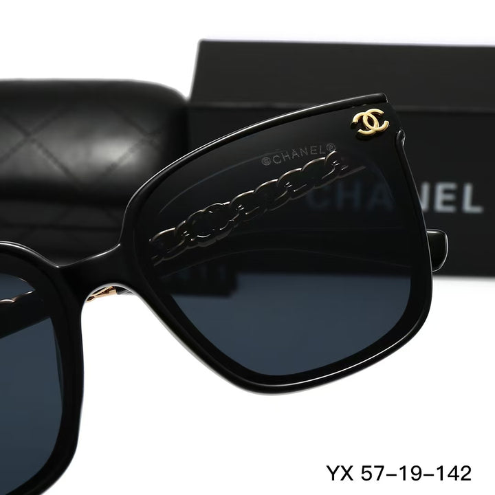 6 colors gold-plated temple letter sunglasses