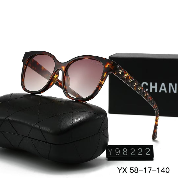 5 Color Gold Plated Legs Logo Sunglasses