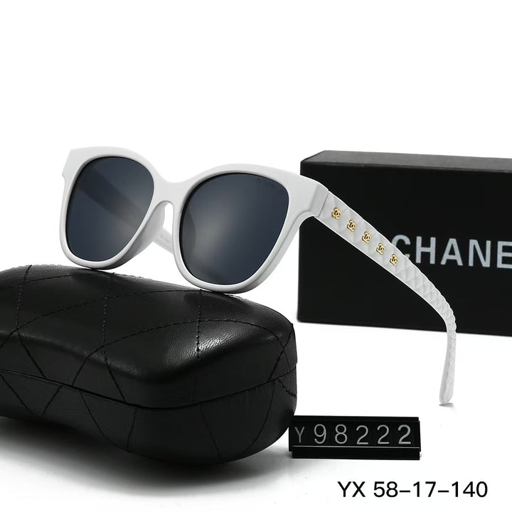 5 Color Gold Plated Legs Logo Sunglasses