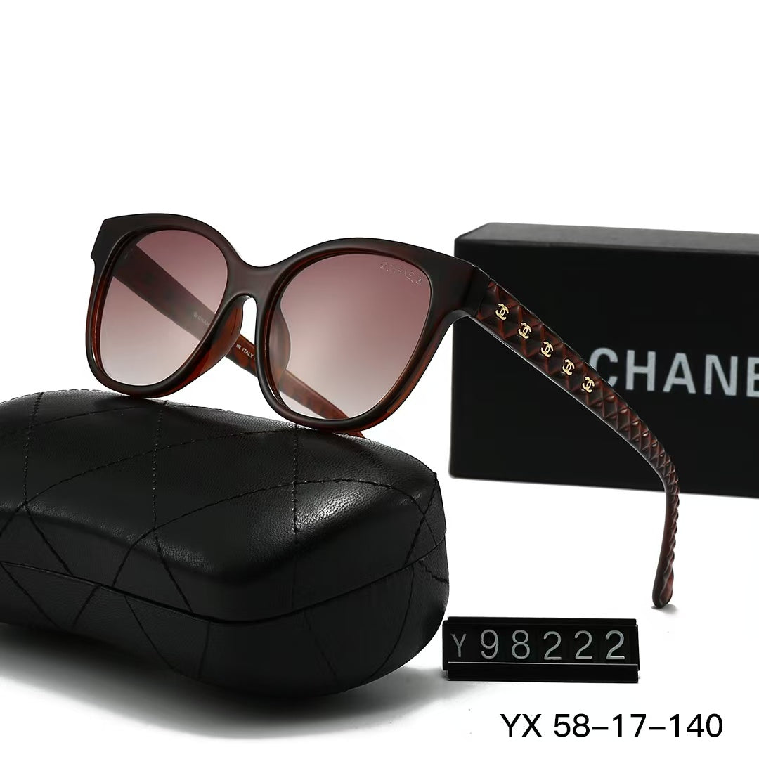5 Color Gold Plated Legs Logo Sunglasses