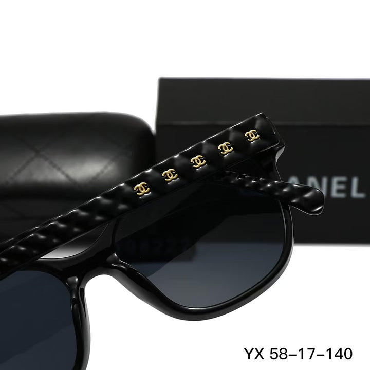 5 Color Gold Plated Legs Logo Sunglasses