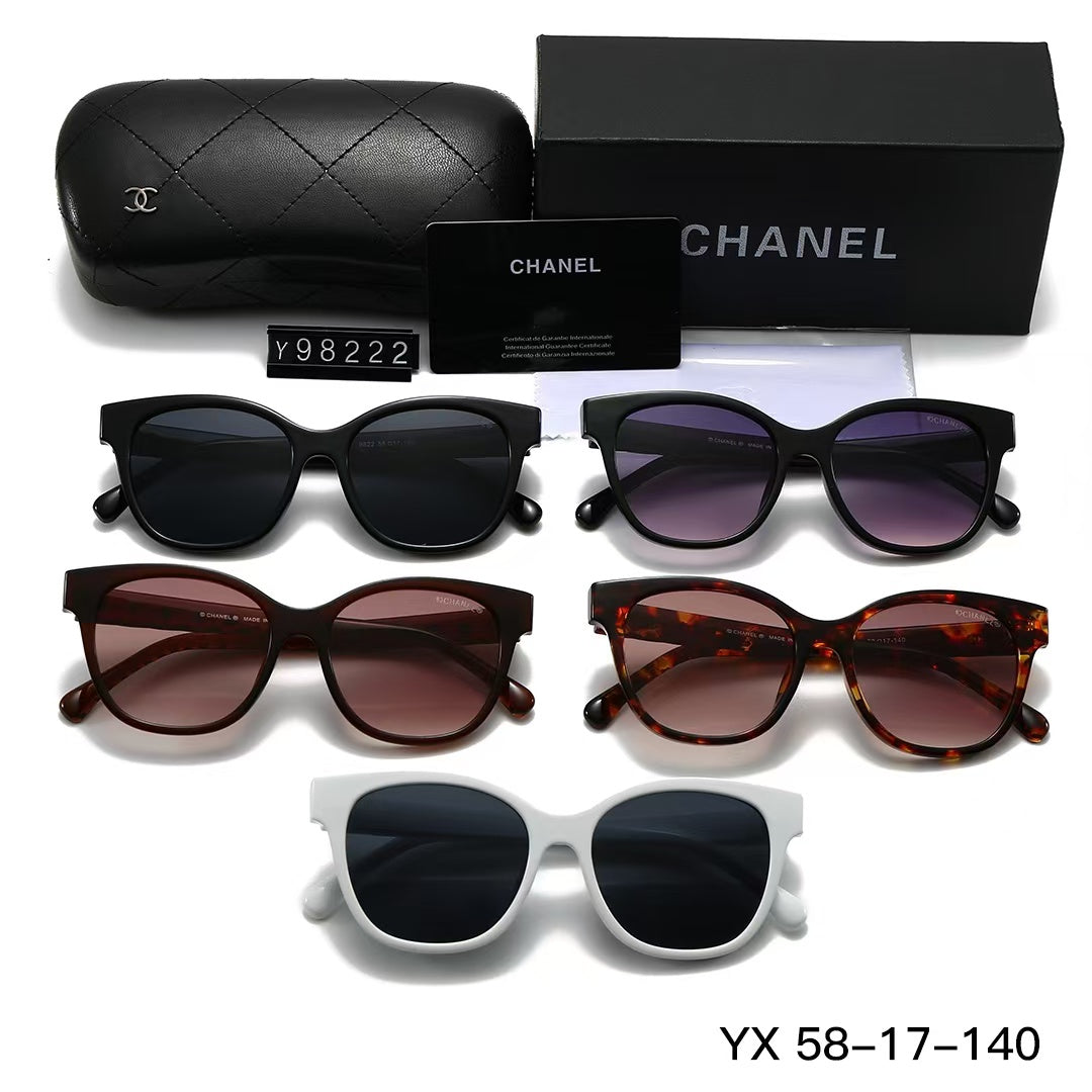 5 Color Gold Plated Legs Logo Sunglasses