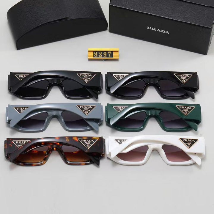 5 colors simple triangle letter temple sunglasses