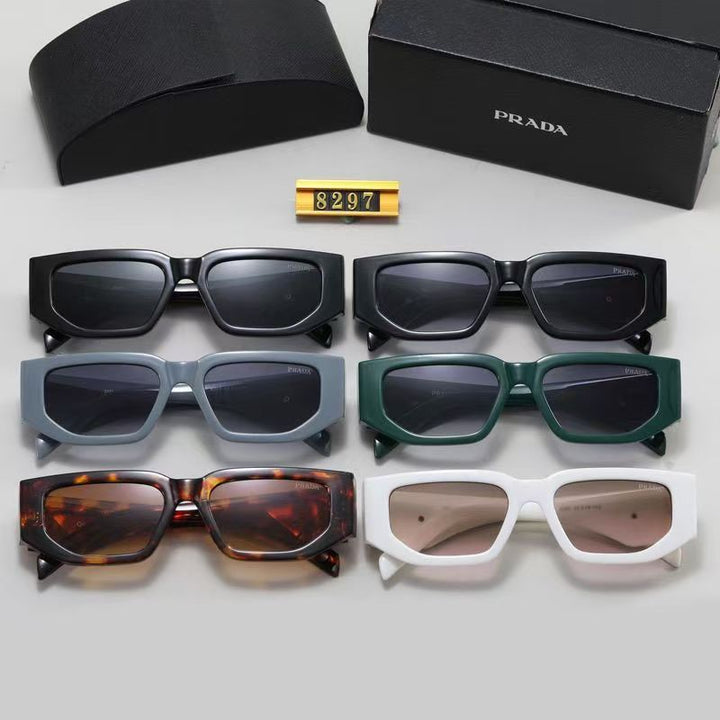5 colors simple triangle letter temple sunglasses
