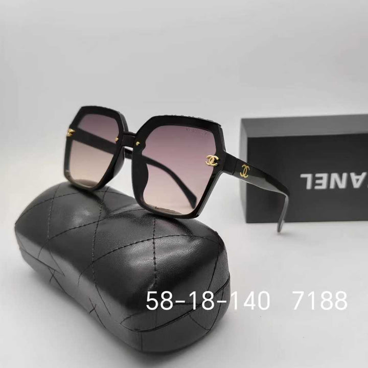 7 Color Hexagonal Frame Sunglasses