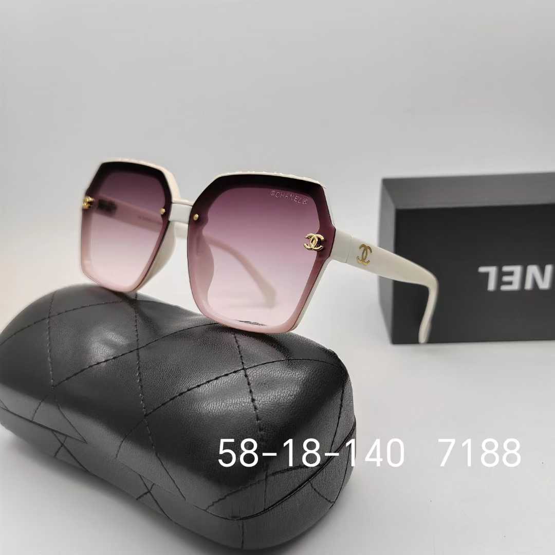 7 Color Hexagonal Frame Sunglasses