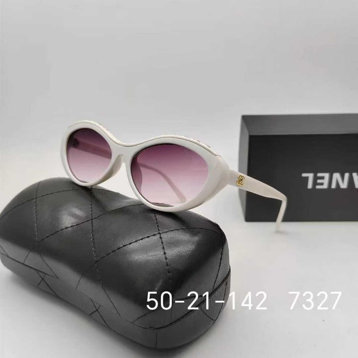 7 color oval frame tinted sunglasses