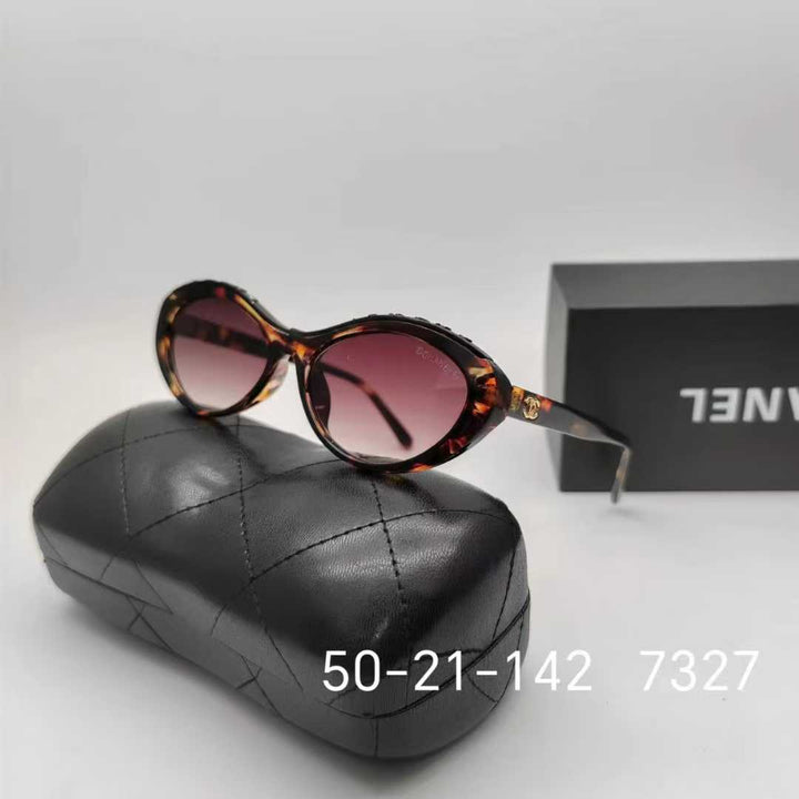 7 color oval frame tinted sunglasses