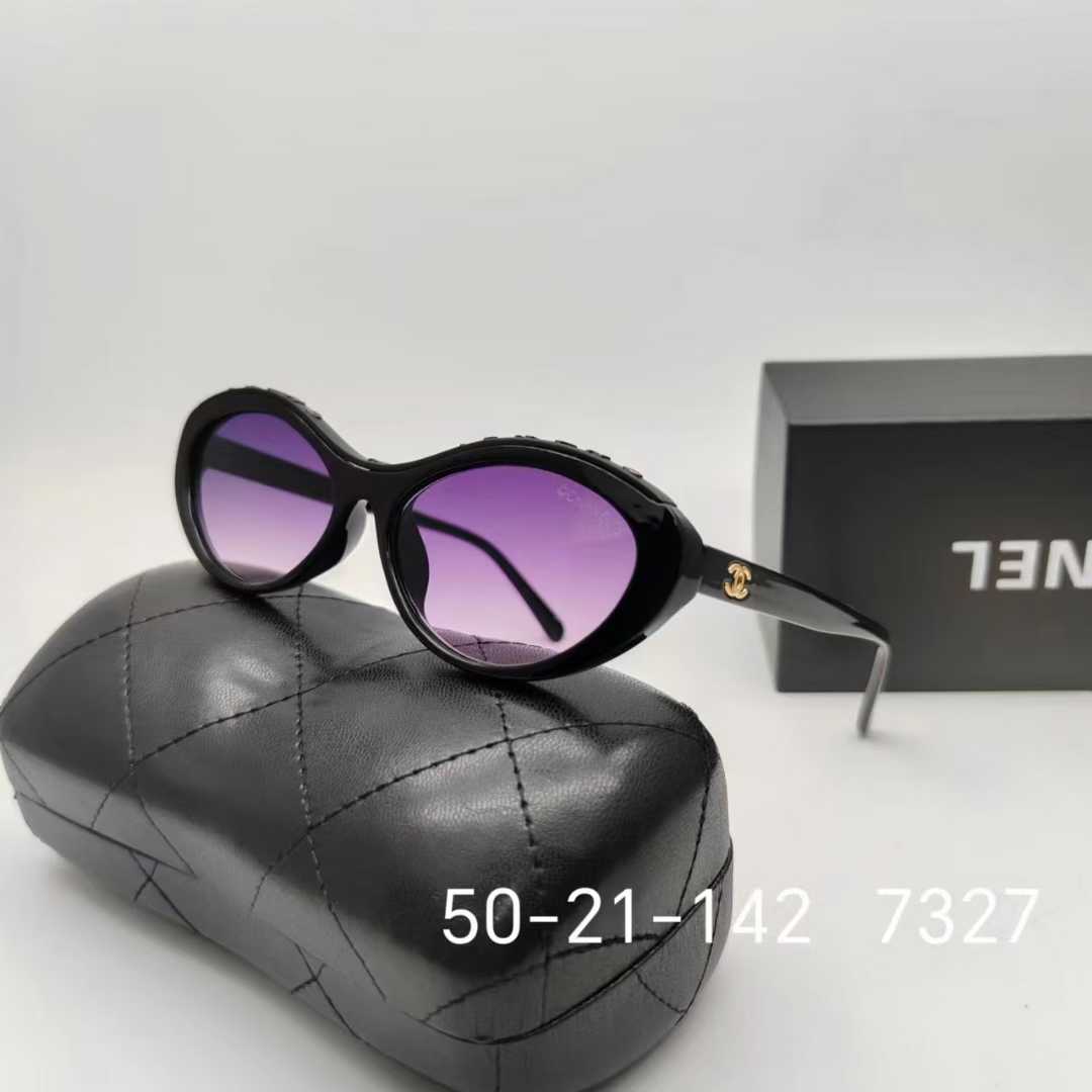 7 color oval frame tinted sunglasses